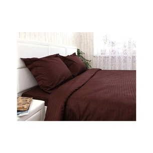 Постільна білизна Руно Сатин-страйп євро (845.50ДУ_Венге) зображення 1