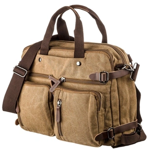 Сумка Vintage Трансофрмер текстильна Пісочна (20146) зображення 1