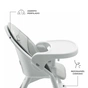 Стульчик для кормления Kinderkraft Dinnly Grey (5902533926558) - уменьшенное изображение 8