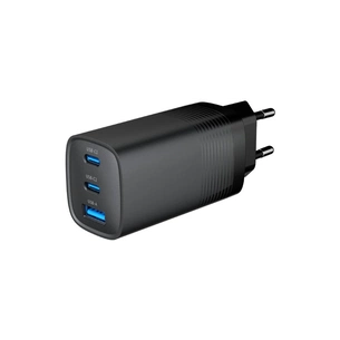 Зарядний пристрій Gembird USB-A + 2xType-C (PD18W + QC3.0 27W) black (TA-UC-PDQC65-01-BK) зображення 1