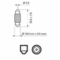 Автолампа Philips 10W (12854 CP) - зменшене зображення 3