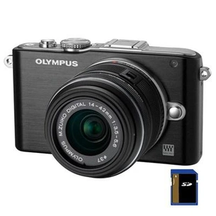 Цифровий фотоапарат Olympus PEN E-PL3 DZK 14-42 + 40-150 mm black (V20503CBE000/V205032BE000) зображення 1