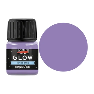 Акрилові фарби Pentart для декору Glow in the dark, Лілова, 30 мл (5997412761436) зображення 1