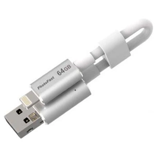 USB флеш накопичувач PhotoFast 64GB Photo Backup Cable White Lightning USB 3.0 (PBCU364GB) зображення 1