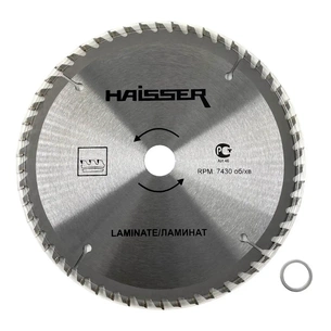 Диск пильний HAISSER по ламінату - 190х30 54 зуб. (16485) зображення 1