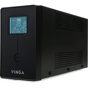 Пристрій безперебійного живлення Vinga LCD 600VA metal case with USB (VPC-600MU) зображення 1