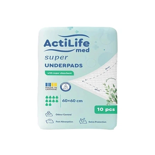 Пелюшки для малюків ActiLife Med Super 60 х 60, 10 шт (4820174981440) зображення 1
