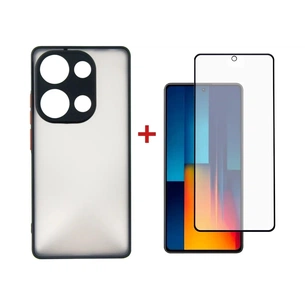 Чохол до мобільного телефона Dengos POCO M6 Pro 4G Matte + glass (Black) (DG-KM-111) зображення 1