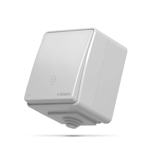 Перемикач Videx BINERA IP65 зовнішній 1кл прохідний (BINERA IP65 наружный 1кл проходной) изображение 1