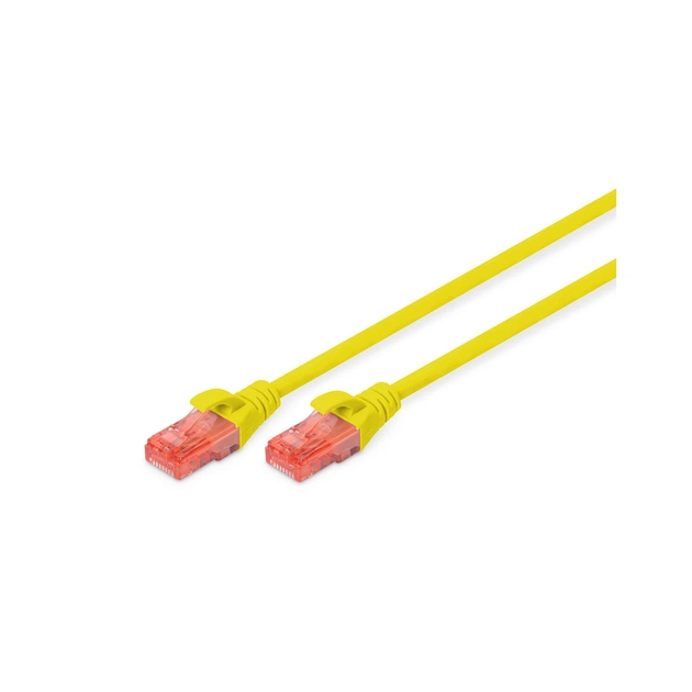 Патч-корд 3м, CAT 6 UTP, AWG 26/7, Cu, LSZH, yellow Digitus (DK-1617-030/Y) - изображение 1