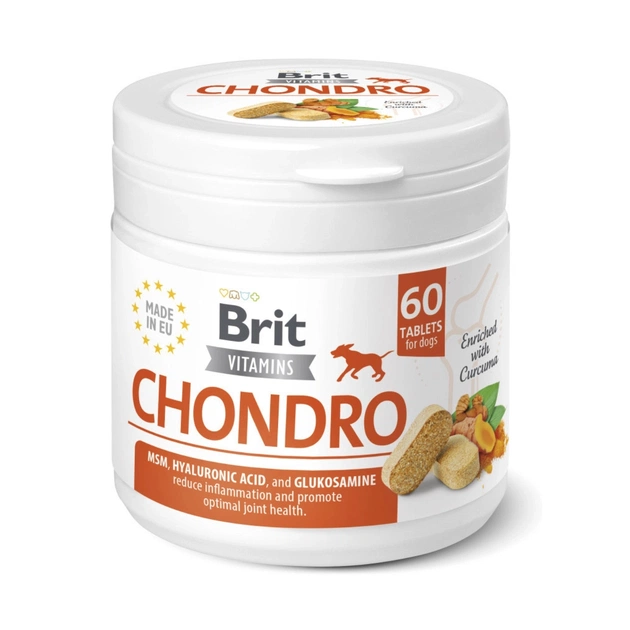 Витамины для собак Brit Vitamins Chondro для суставов 60 таблеток (8595602571635) - изображение 1