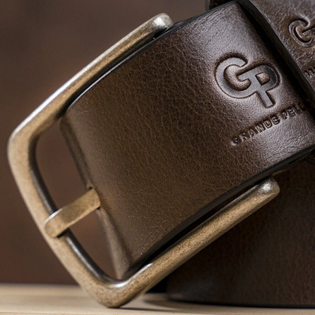 Ремінь Grande Pelle З круглою пряжкою Капучіно (11271) - зображення 6
