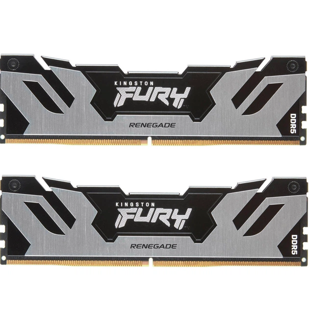 Модуль пам'яті для комп'ютера DDR5 32GB (2x16GB) 7200 MHz Renegade Black/Silver Kingston Fury (ex.HyperX) (KF572C38RSK2-32) - зображення 1