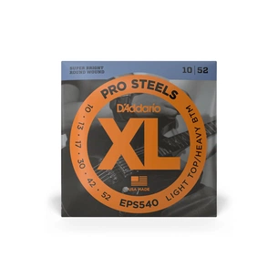 Струни для гітари D'Addario XL ProSteels Light Top / Heavy Bottom (10-52) (EPS540) зображення 1