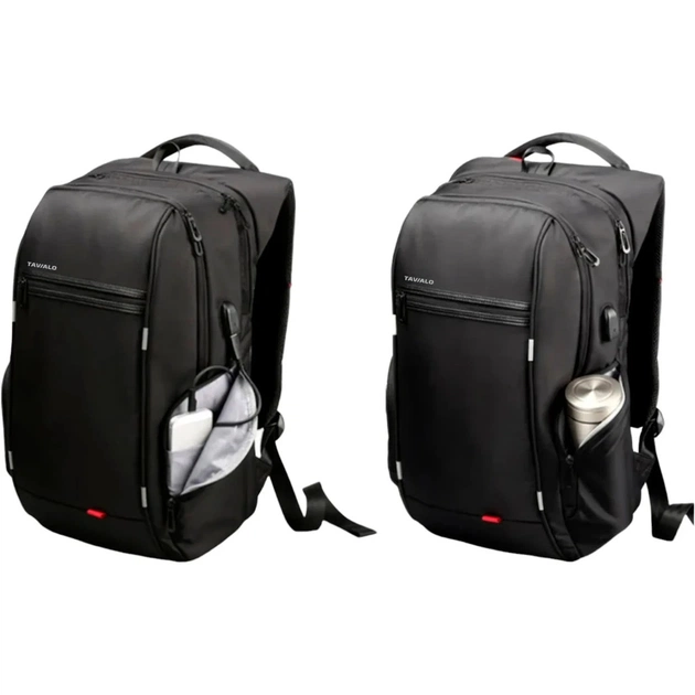Рюкзак для ноутбука Tavialo 15.6" Smart TB20-1 black, 20л, 46х31х19см (TB20-124BL) - picture 6