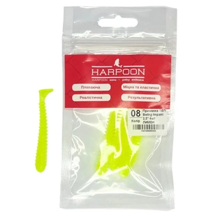 Силикон рыболовный Harpoon ТЕП Swing Impakt 2,5" 008 Лимон (відбиває ультрафіолет) 4шт (7407000009263) изображение 1