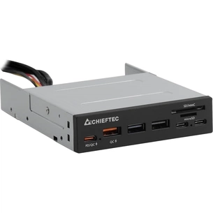 Зчитувач флеш-карт Chieftec 3.5" 2xUSB3.2/2xType-C/1xPD3.0/1xQC3.0 USB (CRD-908H) зображення 1