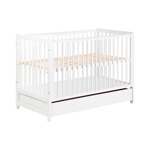 Ліжечко Klups Timi з шухлядою та поручнями безпеки 120 х 60 см Біле (TIMI3) зображення 1