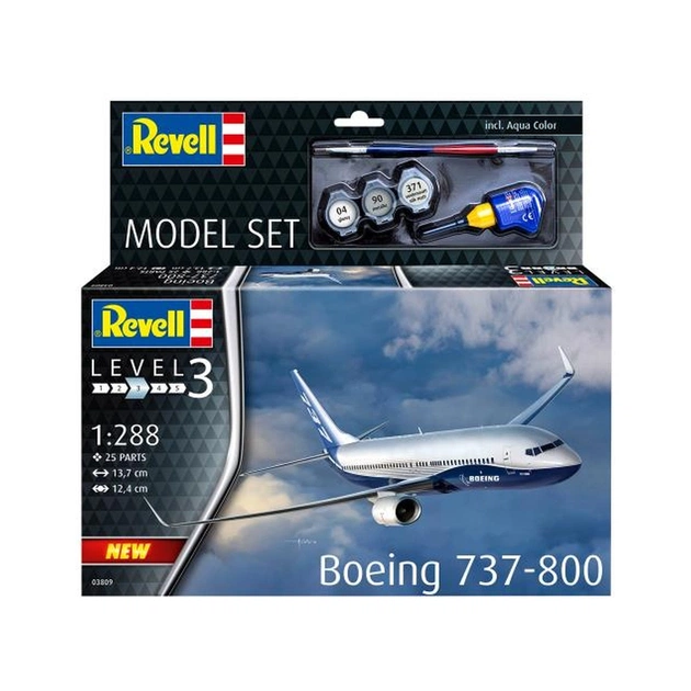 Збірна модель Revell набір Літак Boeing 737-800, рівень 3, 1:288 (RVL-63809) - picture 3
