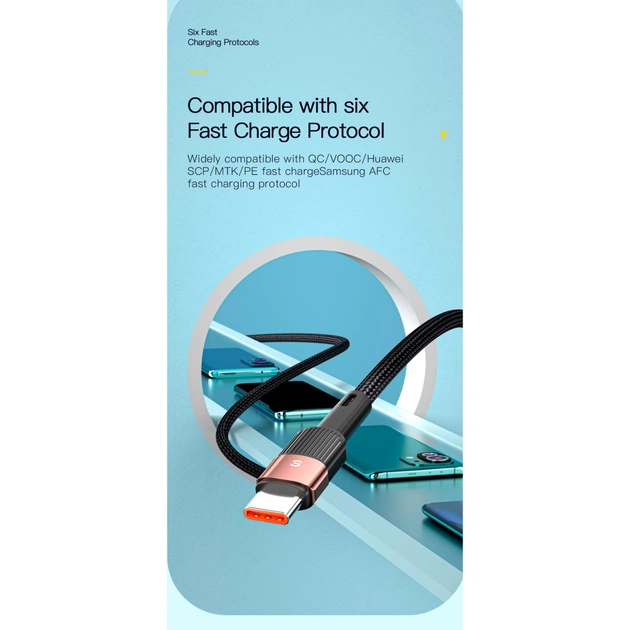 Дата кабель USB 2.0 AM to USB-C 3.0m 7A black Essager (EXCT-XCC01) - picture 11