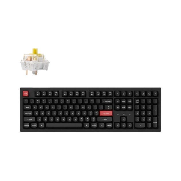 Клавіатура Keychron K10 PRO K pro Banana QMK Wireless/Bluetooth/USB-A UA Black (K10P-B4-UA) - зображення 1