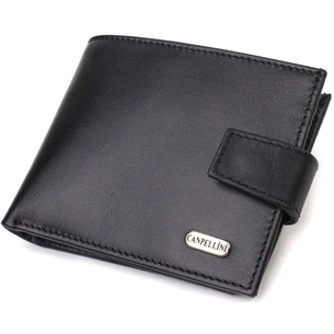 Портмоне Canpellini З натуральної шкіри Чорне (21882) зображення 1