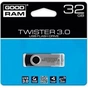 USB флеш накопичувач Goodram 32GB Twister Black USB 3.0 (PD32GH3GRTSKR9) - зменшене зображення 3