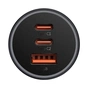 Зарядний пристрій Baseus 1xUSB + 2xUSB-C 65W Golden Contactor Pro dark gray (CGJP010013) - зменшене зображення 3