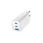 Зарядний пристрій Gembird USB-A + 2xType-C (PD18W + QC3.0 27W) white (TA-UC-PDQC65-01-W) - зменшене зображення 2