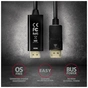 Кабель мультимедийный DisplayPort M to HDMI M 1.8m 4K30Hz black AXAGON (RVD-HI14C2) - уменьшенное изображение 5