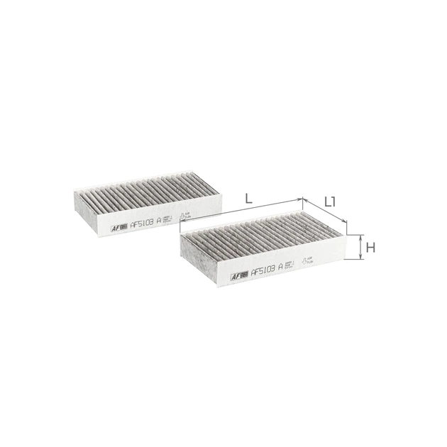 Фильтр салона ALPHA FILTER AF5103a-2 - изображение 1
