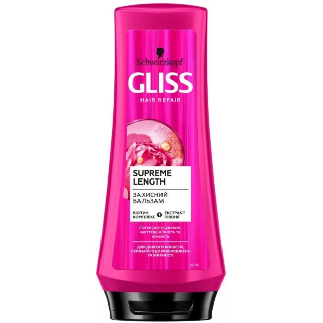 Кондиционер для волос Gliss Supreme Length для длинных волос 200 мл (9000101201185) - изображение 1
