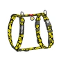 Шлея для собак WAUDOG Nylon анатомічна H-подібна з QR-паспортом "Смайли на чорному" пластиковий фастекс, XL (346-0181) - зменшене зображення 1