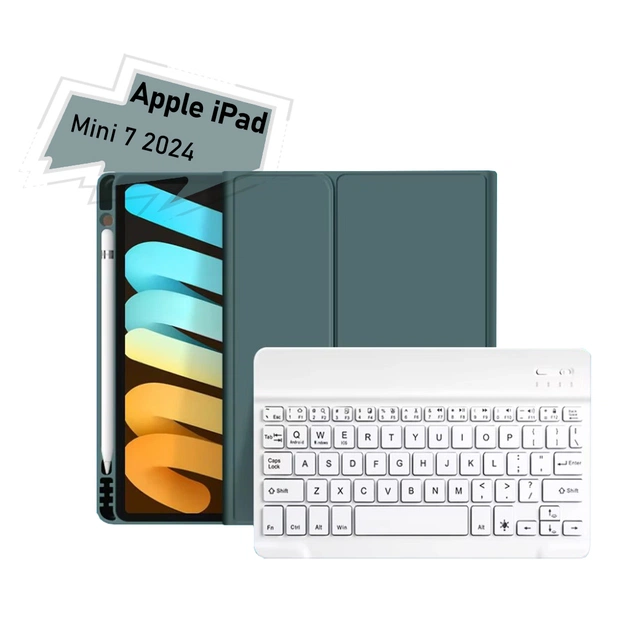 Чехол для планшета BeCover with keyboard Apple iPad Mini 7 2024 Dark Green (712993) - изображение 1