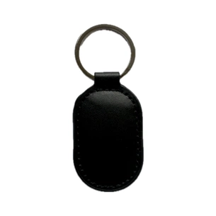 Брелок з чіпом Merlion ID Em-Marine, 125kHz, EM-Leather, овальний, у шкіряному чохлі, black (EM-Leather овальный) зображення 1