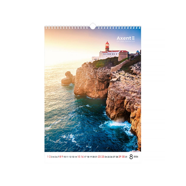 Календар Axent настінний А3 2026 р. Landscapes (8804-26-1-A) - зображення 9