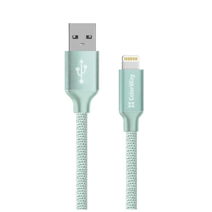 Дата кабель USB 2.0 AM to Lightning 2.0m mint ColorWay (CW-CBUL007-MT) зображення 1