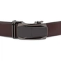 Ремінь Vintage Чоловічий з матовою вставкою на пряжці Коричневий (20278) - зменшене зображення 6