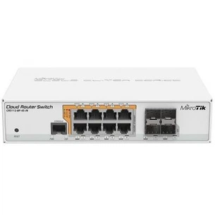 Комутатор мережевий Mikrotik CRS112-8P-4S-IN зображення 1