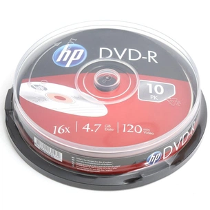 Диск DVD HP DVD-R 4.7GB 16X 10шт (69315/DME00026-3) изображение 1
