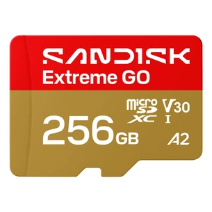 Карта пам'яті SanDisk 256GB microSDXC class 10 UHS-I Extreme GO (SDSQXGN-256G-GN6MN) зображення 1