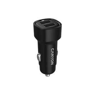 Зарядний пристрій Canyon 2xUSB 24W black (CNE-CCABR2AA) зображення 1