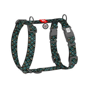 Шлея для собак WAUDOG H-подібна анатомічна Nylon з QR адресником "Луска" пластиковий фастекс М (344-0179) зображення 1