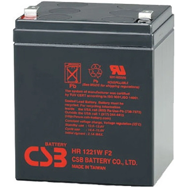 Аккумуляторная батарея CSB 12V 5AH (HR1221W) AGM - изображение 1