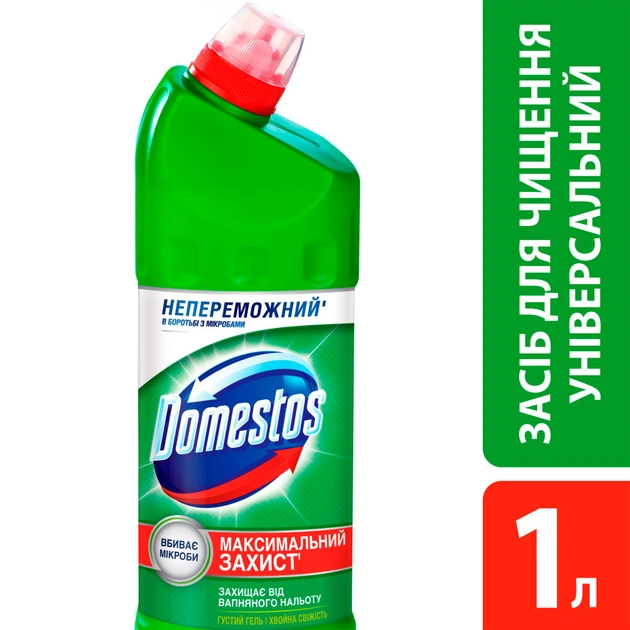 Рідина для чищення ванн Domestos Хвойна Свіжість 1 л (8717163094891) - зображення 4