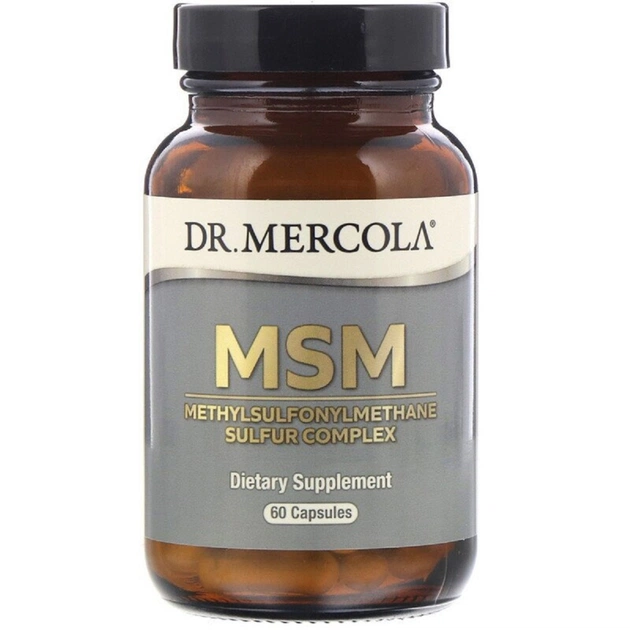 Вітамінно-мінеральний комплекс Dr. Mercola МСМ, Комплекс метилсульфонілметану сірки, MSM, 60 капсул (MCL01500) - изображение 1