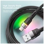 Дата кабель USB 2.0 AM to Lightning 2.0m 2.4A LED black Essager (EXCL-XCDA01) - зменшене зображення 3
