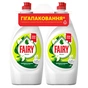 Средство для ручного мытья посуды Fairy Зеленое яблоко 2 x 900 мл (8006530210904) - уменьшенное изображение 1