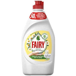 Засіб для ручного миття посуду Fairy Ніжні руки Ромашка і Вітамін Е 450 мл (4015400956303) зображення 1