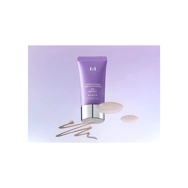 BB-крем Missha M Perfect Cover Serum BB Cream 25 - Warm Beige (8809747957286) - picture 3
